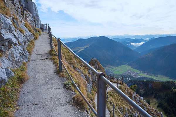 Panorama stezka na vrcholu hory Wendelstein, s — Stock fotografie