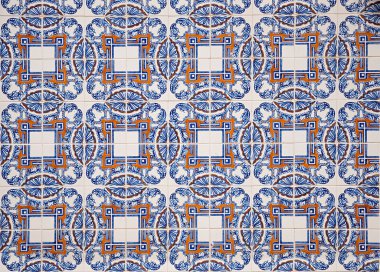 Tarihsel Azulejos fayansları, ön cephe dekorasyonu Portekiz. güzel