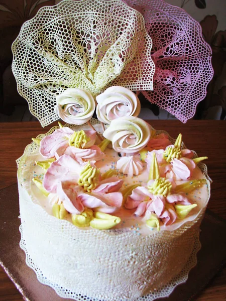 Fête Mariage Délicieux Beau Gâteau — Photo