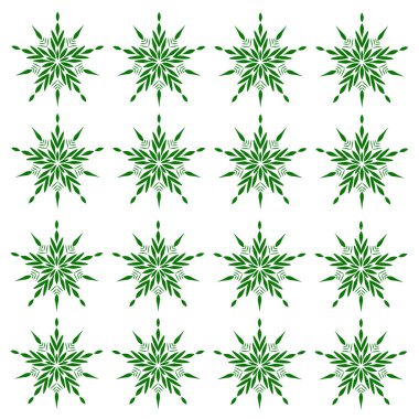 Yeşil soyut elementler baskı şablonu. 