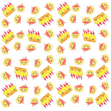 Komik soyut pasta yazdırma kalıbı. 