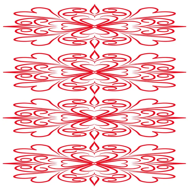 Elementos Abstractos Rojos Patrón Impresión — Vector de stock