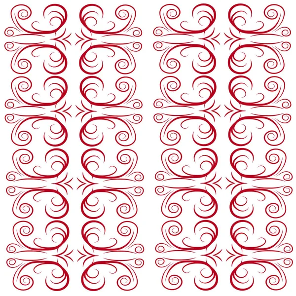 Patrón Ornamental Étnico Abstracto Rojo — Vector de stock