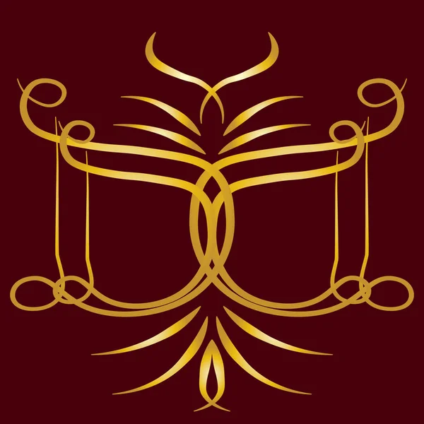 Złota Elegancja Logo Ciemnym Tle — Wektor stockowy