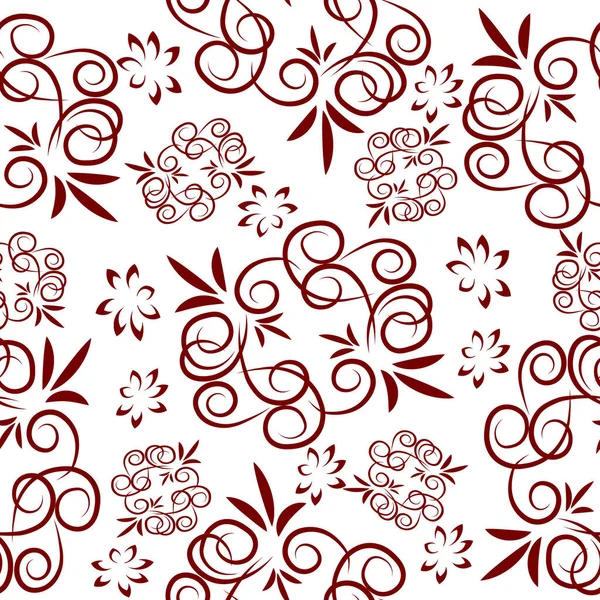 Çiçeksel kırmızı elementler kusursuz desen. 