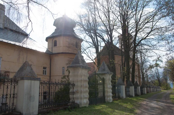 Spissky Stiavnik Castello Chiesa Slovacchia — Foto Stock
