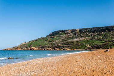 Malta 'nın Gozo adasındaki Ramla Körfezi
