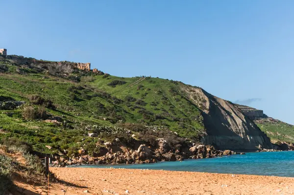 Bucht Von Ramla Auf Der Insel Gozo Stockfoto