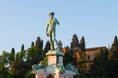 Michelangelo Meydanı'hillsid üzerinde Giuseppe Poggi David heykeli