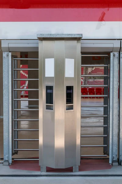 Estádio de futebol entrada torniquete, portão de entrada — Fotografia de Stock