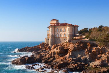 Boccale Kalesi denize yakın Livorno Tuscany bölgesi