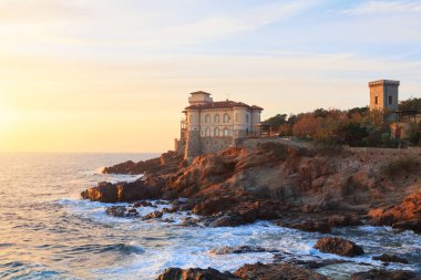 Boccale Kalesi denize yakın Livorno Tuscany bölgesi