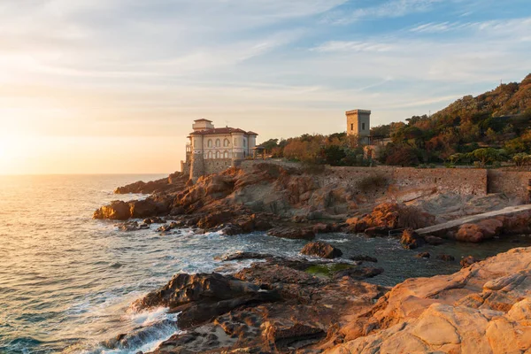Boccale Kalesi denize yakın Livorno Tuscany bölgesi