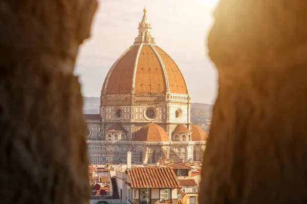 Panoráma-Florence city és a katedrális Santa Maria del — Stock Fotó