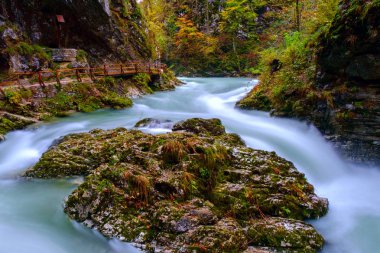 Harika Vintgar Gorge Kanyon yapmamı River ve güzel bir