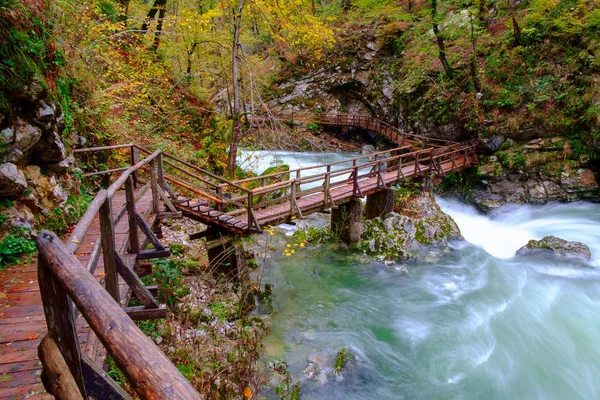 Harika Vintgar Gorge Kanyon yapmamı River ve güzel bir