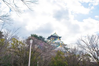 Güzel Osaka Kalesi kış, Osaka, Japonya