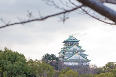 Kışın, Osaka, Osaka Kalesi Japonya