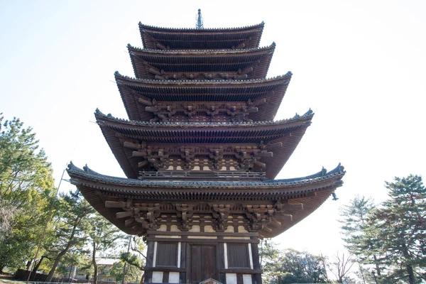 Traditionele Japaness pagode in Kofukuji tempel.Dit is een Unesco — Stockfoto