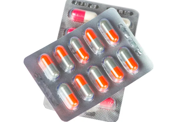 Closed up Medicine Blister pack em branco — Fotografia de Stock