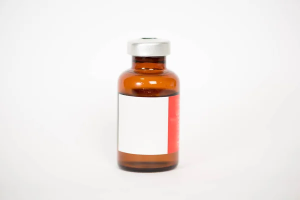Brown Injection vials on white — Stock Photo, Image