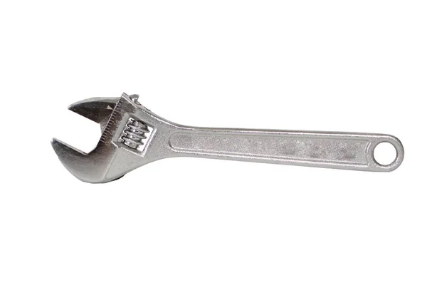 Adjustable wrench on white background — Stock Photo, Image