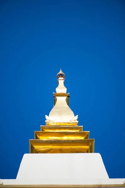 Dettaglio Pagoda Wat Phra Bang Phuan Old Temple Nongkhai Thailand — Foto Stock