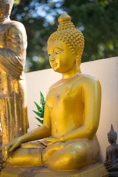 Gold Buddha Wat Phra Bang Phuan Nongkhai Thailand — Stock Photo, Image