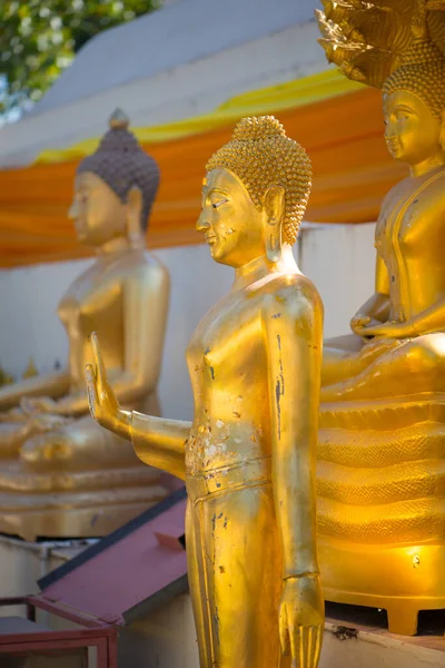 Gold Buddha Wat Phra Bang Phuan Nongkhai Thailand — Stock Photo, Image