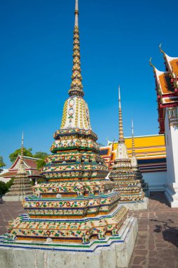 Wat Phra Chettuphon 'daki eski pagoda Wimon Mangkhalaram (Wat pho), Bangkok, Tayland