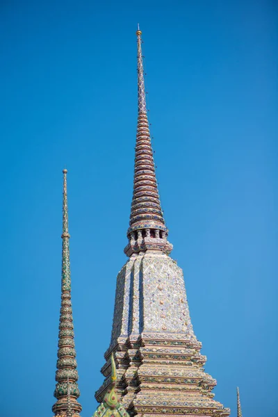 Antigua Pagoda Wat Phra Chettuphon Wimon Mangkhalaram Wat Pho Bangkok —  Fotos de Stock