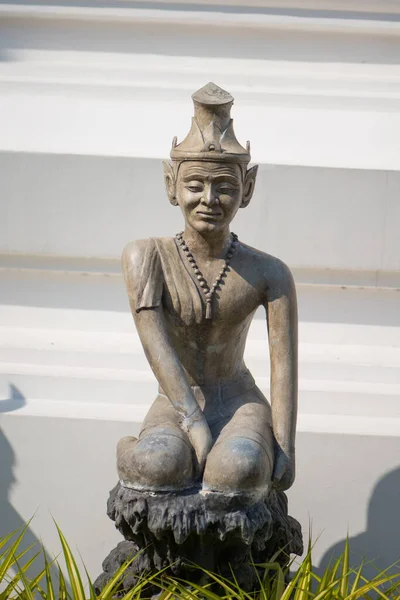 Staty Eremit Visar Hållning Massage Terapi Wat Phra Chettuphon Wimon — Stockfoto