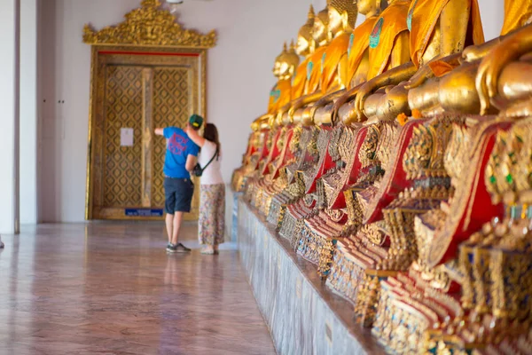 Bangkok Tailândia 2019 Dezembro Turista Para Ver Buda Ouro Wat — Fotografia de Stock