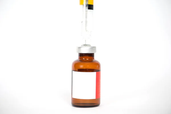 Injection Vials Syringe White — Stock Photo, Image