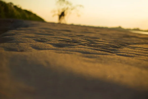 Размытое Изображение Песка Речном Пляже — стоковое фото
