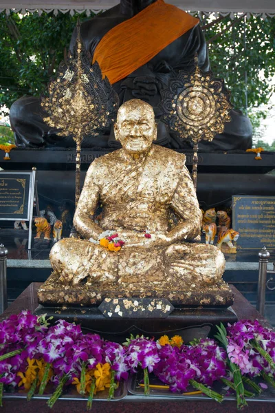 Nakhon Pathom Thaïlande Jan 2019 Statue Luang Por Ben Feuille — Photo