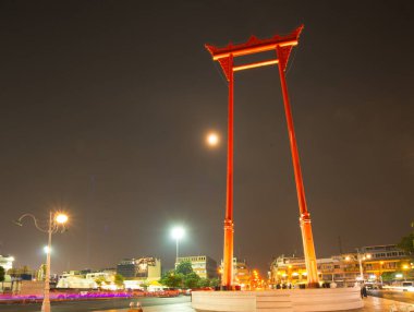 BANGKOK, THAILAND - 22 ARALIK 2018: Bangkok, Tayland 'da bir dönüm noktası..