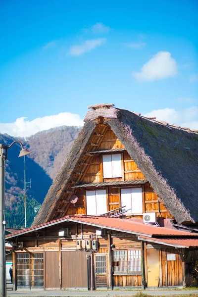 Traditioneel Gassho Zukuri Huis Het Najaar Seizoen Shirakawa Japan — Stockfoto