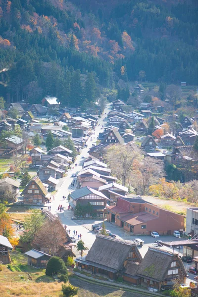 Widok Tradycyjnego Domu Gassho Zukuri Jesienią Shirakawa Japonia — Zdjęcie stockowe