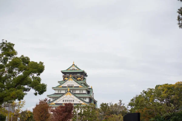 Osaka Slott Höst Säsongen Osaka Japan — Stockfoto