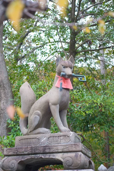 Kyoto Japonsko Září 2018 Foxova Socha Svatyni Inari Taisha Japonském — Stock fotografie