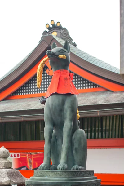 Kyoto Japan Września 2018 Pomnik Lisa Świątyni Fushimi Inari Taisha — Zdjęcie stockowe