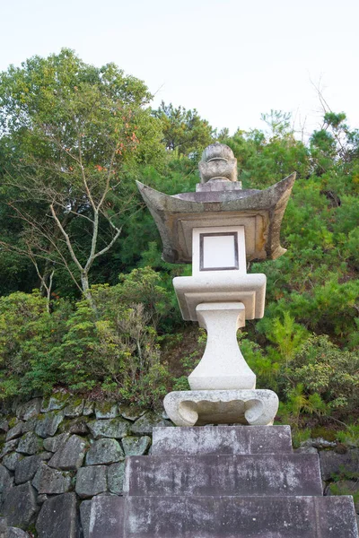Lanterna Slone Santuário Itsukushima Ilha Miyajima Hiroshima Japão — Fotografia de Stock