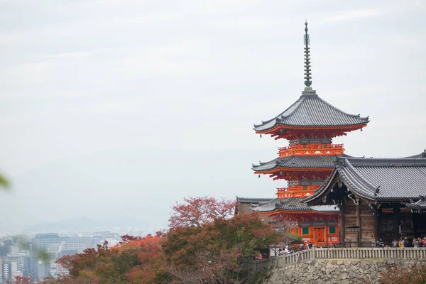 Piękna Pagoda Świątyni Kiyomizu Dera Kioto Japonia — Zdjęcie stockowe