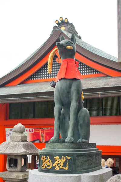 Kyoto Japan September 2018 Fox Staty Fushimi Inari Taisha Helgedom — Stockfoto