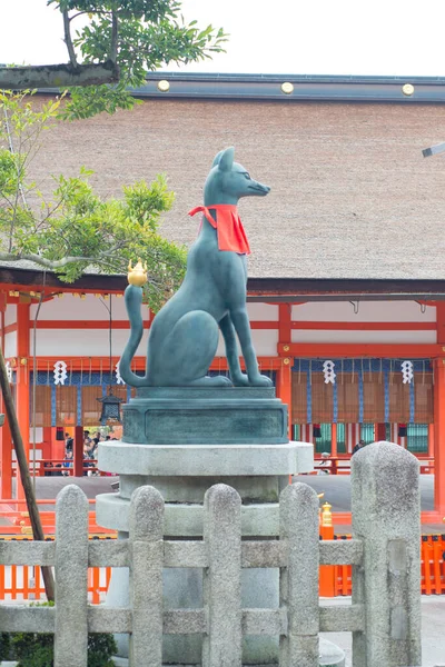 Kyoto Japan September 2018 Fox Staty Fushimi Inari Taisha Helgedom — Stockfoto