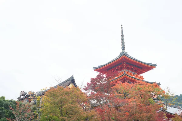 日本京都Kiyomizu Dera寺美丽的塔 — 图库照片