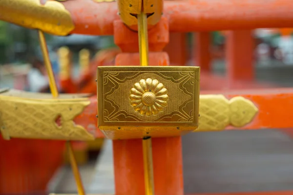 Kovová Výzdoba Budově Svatyni Inari Taisha Kjótu Japonsko — Stock fotografie