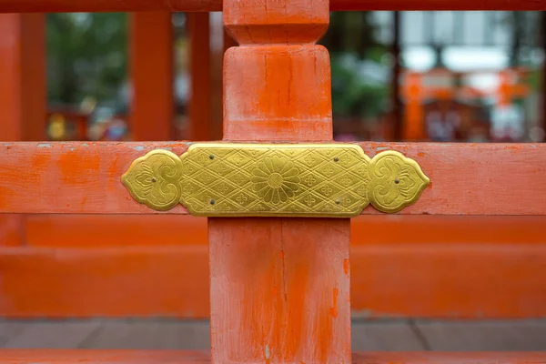 Metal Decorar Edifício Fushimi Inari Taisha Santuário Kyoto Japão — Fotografia de Stock