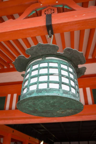 Lanterna Velha Santuário Itsukushima Ilha Miyajima Hiroshima Japão — Fotografia de Stock